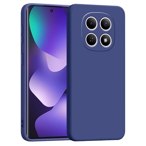 Image of amazon basics Back Cover for Redmi Note 15 5G | Ultra Slim Soft Rubberised Case | Matte Silicone Flexible Mobile Case | Camera Protection - Blue