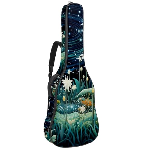 Sac de guitare acoustique étanche multicolore 40-42 pouces housse à poches