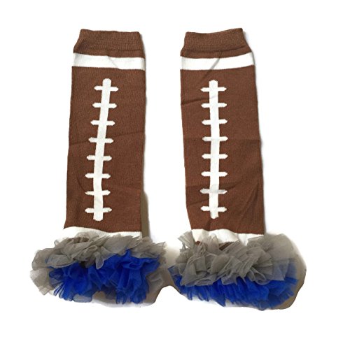 Rush Dance Team Colors Football Touch Down Baby/Toddler Leg Warmers (One Size, Royal Blue & Gray)