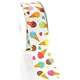 1.5' Sprinkle Ice Cream Cone Grosgrain Ribbon 5 Yards