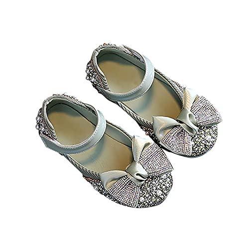 Unisex Toddler Girls Home Foot Warmer Girls' Single Shoes Spring And Autumn Casual Colored Diamond Bow Knot