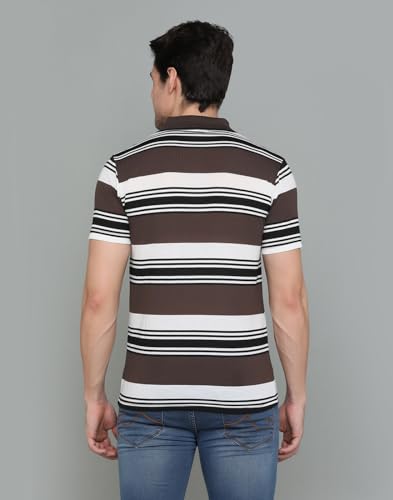 Image of INKKR Striped Men's Polo Neck T-Shirt Combo