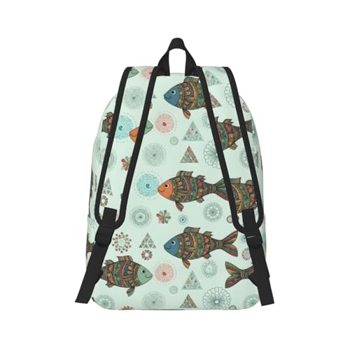 Sac bandoulière poisson femme : grand sac à dos tendance et sac de voyage 45 cm - 2