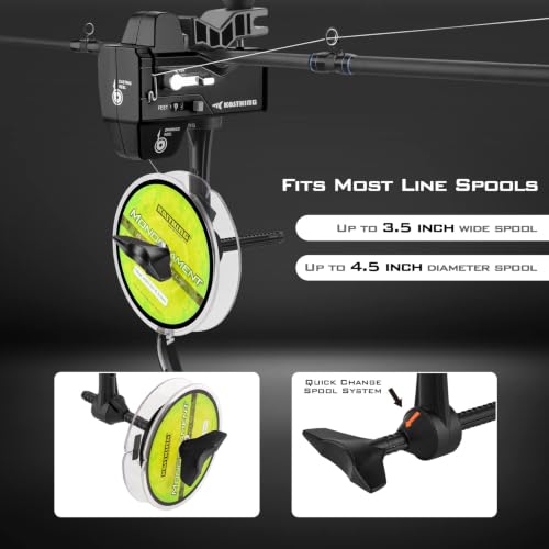 Image of KastKing Kalibrate Fishing Line Spooler, Line Counter & 5 inch Braid Scissors | No Line Twist, Easy to Use, Fits Spinning & Baitcasting Reels, Durable Polymer, Fishing Gears and Gifts for Men
