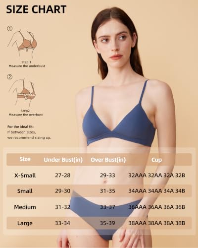 Image of Organic Cotton Triangle Bralette Wireless Bra for Women