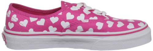 Image of Vans Girl's Fashion Sports Canvas Trainer, Hearts Fandango Pink True White, 7.5 UK Child