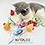 Cat Toys Cat Mouse Toys Catnip Mouse Toys Catnip Kitten Toys Cat Toys for Indoor Cats Adult Simulation Catnip Soft Toy for Cat Playing Chewing Teeth Cleaning (6PCS)