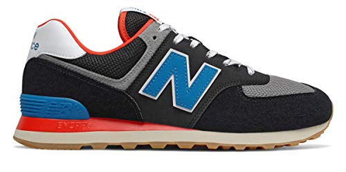 Image of New Balance Men's 574 V2 Core Sneaker, Black /Neo Classic Blue, 4 W