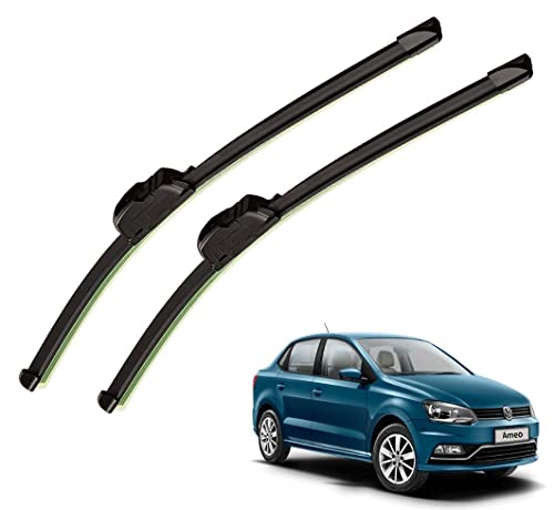 Image of Auto Hub Car Wiper Blades Compatibility With Volkswagen Ameo - Set of 2 Pcs (D-24,P-16)