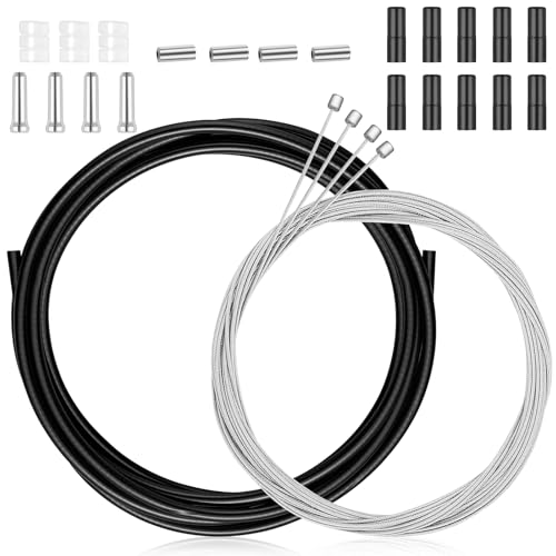 FAYAHAR Câble de Frein Vélo Kit, Universel Câbles et Gaines de Frein Vélo, Cable Derailleur, Câbles de Vitesse Velo Kit, Accessoires de Rechange pour Pièces de Velo, pour VTT, BMX