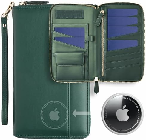 Travel Document Organizer - RFID Passport Wallet Case Family Holder Id Wristlet