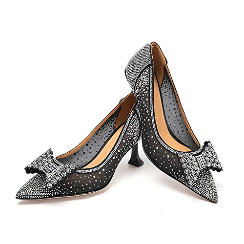 Chaussures talons hauts escarpins stilettos pointue noirs taille 35 pour femmes