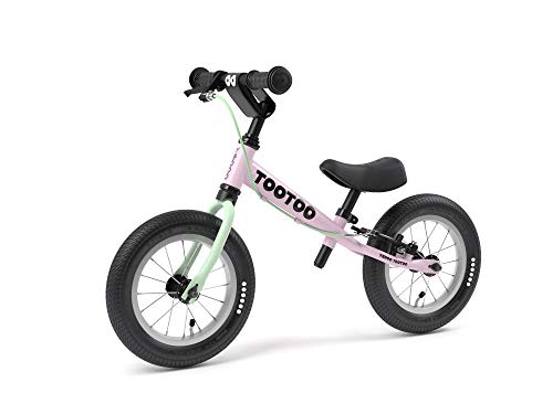Yedoo TooToo - Laufrad für Kinder ab 1,5 Jahre, ab 85 cm Körperhöhe, mit Luftreifen 12/12 - für Mädchen und Jungen, Höhenverstellbar mit Bremse und Reflexelementen, Zertifiziert, rosa – Bild 4