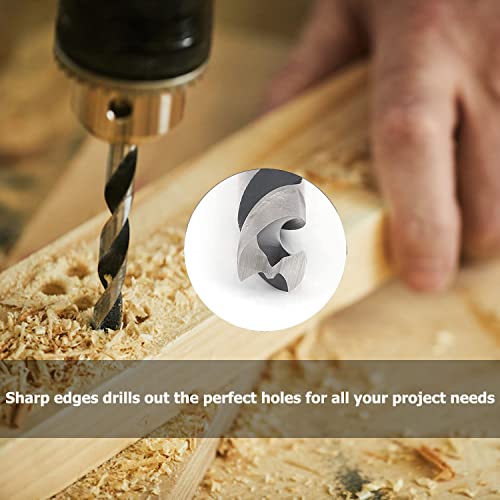Yuentoen Brad Point Drill Bit - 8Pcs Carbon Steel Sharp 3-10Mm Spiral Twist Wood Drill Bits Set With Storage Bag Power Drill Accessories For Woodworking, Softwood #TOP5