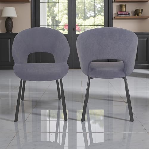 Image of The Attic Quarto Stone 6 Seater Dining Set,Steel Grey,Rose Gold, Gun Metal & Cream,160Cms