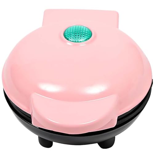 YXYLJOZ Máquina eléctrica para panqueques, versátil Aparato Redondo de Cocina para el Desayuno, Ideal para Mini panqueques, Waffles y crepas (Pink)