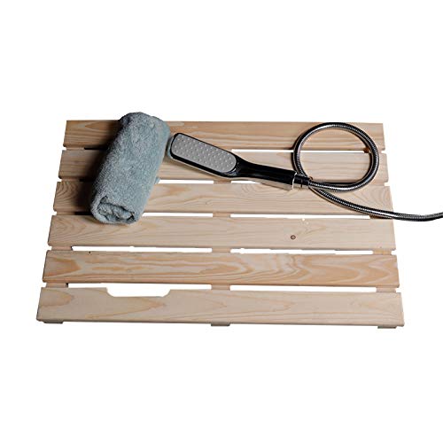 Alfombrilla de baño anslizante de Madera Natural, Impermeable, de Secado rápido, con Pedal de Madera anslizante, para Exteriores, tamaño Personalizable.