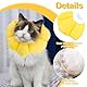 Halskrause Katze, Einstellbar wasserdichte Katzenkragen, Weich Sonnenblume Leckschutz Katze, Halskragen Katzen für Klein Hund Nach Operation Schutzkragen (Gelb, M)