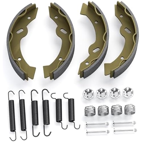 Golf Cart EZGO Brake Shoes and Spring Kit Assembly for EZGO TXT Medalist, Golf Cart Brakes Shoes Pads for 1996-Up Workhorse 94-06 Yamaha G2-G22, EZGO Replacement Parts OE# 27943G01 70795G01 27944-G01