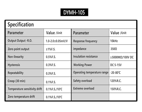 Cellule de Charge Miniature DYMH-102 Pince à Bascule 5T Capteur Force Compression - 6