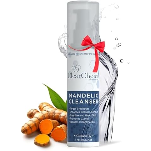 Clear Choice Mandelic Acid Face Cleanser 6.7oz – Gentle Exfoliating Gel with Turmeric & Enzymes for Acne, Fine Lines, and Pigmentation – Deep Cleansing, Non-Irritating, Suitable for All Skin Types Cover
