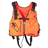Kajakweste for Erwachsene for Bootfahren, Kajakweste for Kajakfahren, Angeln, Segeln und zur Erholung an der Küste(Orange)