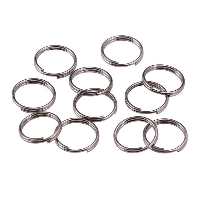 20-200 Pz/borsa 4-25mm Anelli di Salto Aperti Doppi Anelli Anelli divisi Connettori Per Gioielli Fai Da Te Risultati Accessori Forniture-Gun Black, 20mm X 50pcs