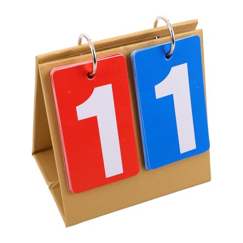 SHERCHPRY Portable Flip Scoreboard for Volleyball and Soccer with Double Colour Clarity, Lightweight Paper+pp Material, Convenient Portability and