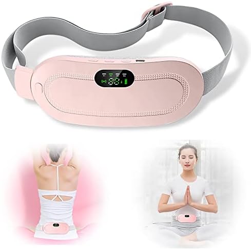 Portable Heating Pad, Lower Back Pain Relief Fast Period Heating Pads for cramps, 3-Speed Temperature Adjustment, and 4-Speed Massage Modes, Menstrual Cramps Relief Heating Pad for Women and Girl