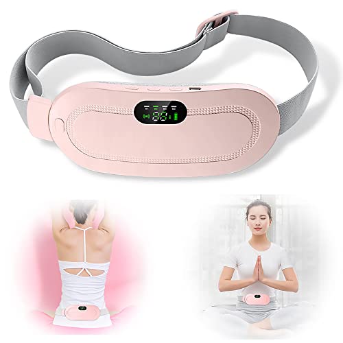 Portable Heating Pad, Lower Back Pain Relief Fast Period Heating Pads For Cramps, 3-Speed Temperature Adjustment, And 4-Speed Massage Modes, Menstrual Cramps Relief Heating Pad For Women And Girl #TOP23
