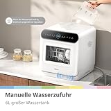 COMFEE' Table Top Dishwasher 7+3 Programs Mini Tabletop Dishwasher No Plumbing, 6L Built-in Water Tank, Hygiene Wash, Auto Door Open Drying, Baby Care, Energy Class D- White - Image 6