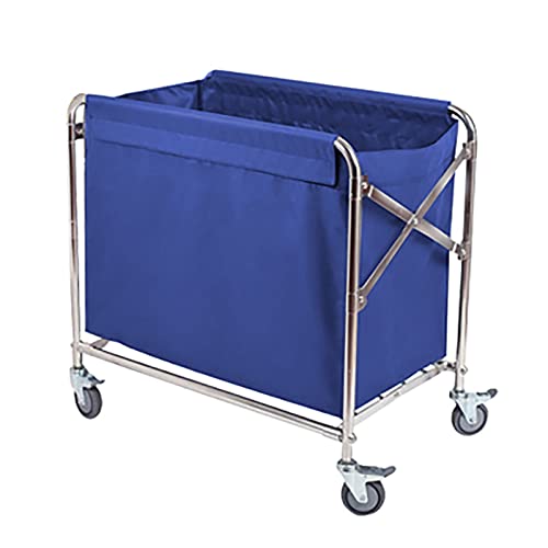 Carrito de lavandería para hotel y restaurante con ruedas estables