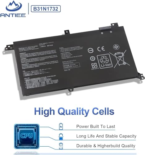 42Wh B31N1732 Laptop Battery Replacement for Asus Vivobook S430F S430FA S430FN S430UA S430UF X571G X571GD K571G K571GT F571G F571GT FX571GT RX571GT A571G NX571LH V430F X430 X430FA X430UN K430F R430F by ANTIEE - Image 3