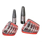 YobiLife Set di 8 estrattori per tubi dell'acqua rotti, in acciaio al carbonio con ossidazione nera, scanalature a spirale per una presa forte, compatibile con chiavi e pinze