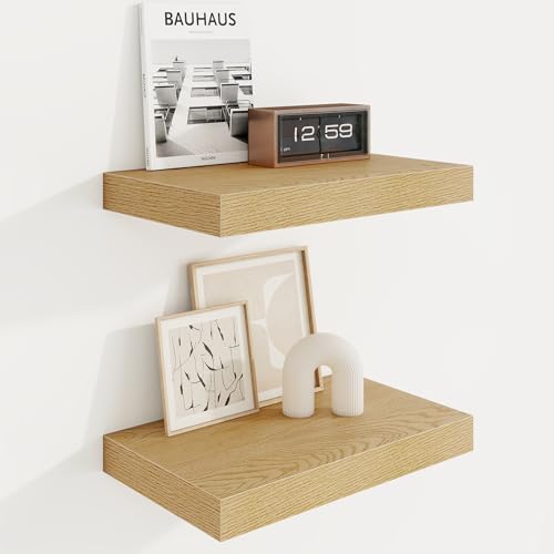 16in Floating Shelves for Wall, 16"W x 9.25"D x 1.25"H,