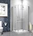 Produktbild Acezanble 110x90cm Eckeinstieg Duschkabine Dusche Duschwand Duschabtrennung Falttür H195cm