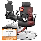 CLOUVOU PowerSeat Bürostuhl Ergonomisch [TESTSIEGER] Schreibtischstuhl 100% individuell einstellbar | Büro Stuhl & Gaming Stuhl | Computerstuhl Home Office Chair Ergonomic | Drehstuhl 200 kg