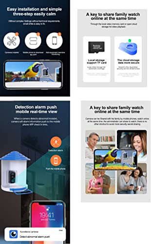 Lyfreen Smart Bird Feeder Camera, 1080P Hd Camera Auto Capture Bird Videos, Bird House With Solar Panel And Built-In Microphone,Super Clear Night Vision,128G High-Speed Tf Card #TOP3
