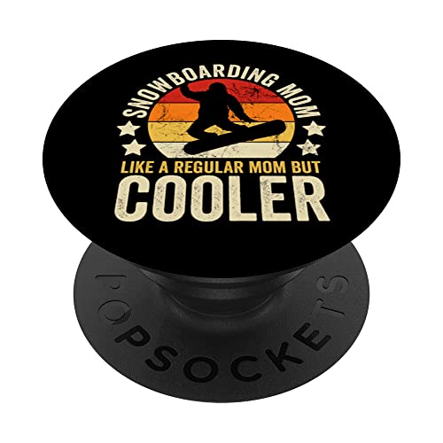 Snowboard mamá como una madre normal pero más fresco día de la madre PopSockets PopGrip Intercambiable Cover