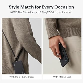 pitaka for S25 Plus Case, 6.7 Inch, Compatible with MagSafe, Slim & Light Samsung Galaxy S25 Plus Case, 600D Aramid Fiber Made [Ultra-Slim Case - Black/Gray]