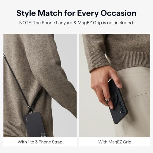 pitaka for S25 Plus Case, 6.7 Inch, Compatible with MagSafe, Slim & Light Samsung Galaxy S25 Plus Case, 600D Aramid Fiber Made [Ultra-Slim Case - Black/Gray]