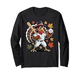 Baseball Turkey 67 Meme Thanksgiving for Boys Toddlers Kid Long Sleeve T-Shirt