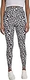 sport leggings muster Hoher und breiter Bund Urban Classics Damen Ladies AOP High Waist Sport Leggings, Mehrfarbig (Grey Leo 02064), W(Herstellergröße: S)