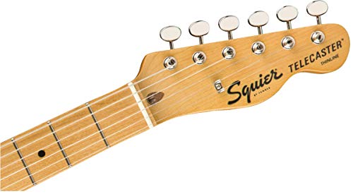 Squier by Fender Classic Vibe 70’s Telecaster Thinline Guitare électrique Érable Naturel - Les Beatles, Paul McCartney, John Lennon, RIngo Starr, George Harrison Squier by Fender Classic Vibe 70's Telecaster Thinline Guitare électrique Érable Naturel – Image 6