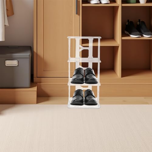 Rangement de chaussures bébé et baskets compact avec design moderne transparent à 4 niveaux - 8