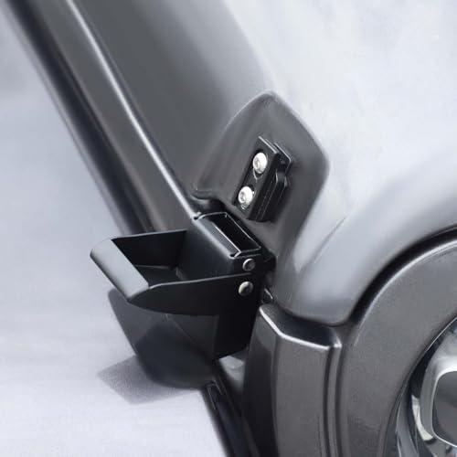 RT-TCZ Black Locking Hood Lock Catch Latches Kit for Jeep Wrangler JK 2007-2017