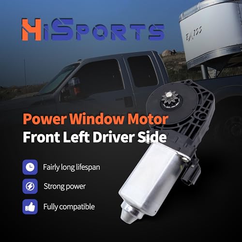 Image of HiSport 742-260 Power Window Lift Motor Compatible with Ford Excursion 2000-2005,F250 F350 Super Duty 2000-2010 Window Lift Motor Front Left Position 2Pins