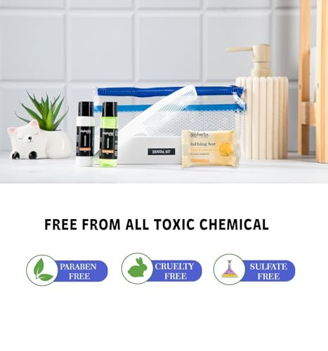 Image of Hotel Toiletries 50 Sets| Hotel Guest House Toiletries Kit | Hospital Toiletry Kits | Marriage Guest Toiletry Kit | Zipper Pouch 9 X 4 | Pack Of 50