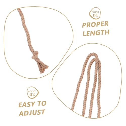 Cotton Linen Gothic Waist Belt for Men and Women Long Pastor Robe Belt Rustic Braided Rope for Cosplay Costume Pants Trousers Accessory Dark Brown3