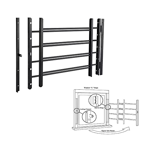 Grisham 4-Bar Window Bars Black